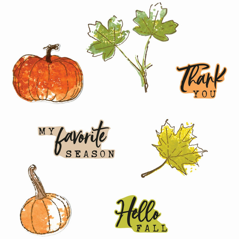 Afbeelding laden in galerijviewer, Sizzix • clear stamp set a5 with framelits die pencil line harvest 23pcs
