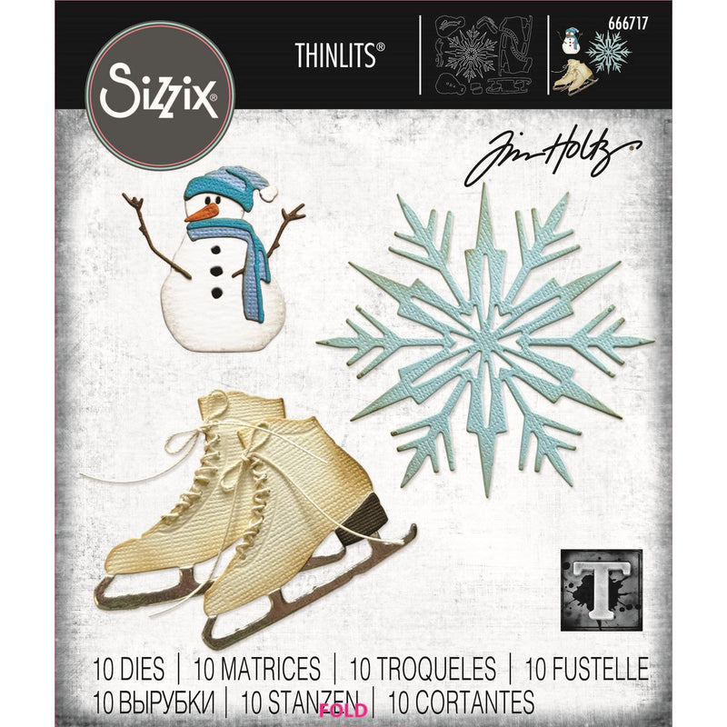 Afbeelding laden in galerijviewer, Sizzix • tim holtz thinlits die set vault winter wishes 10pcs
