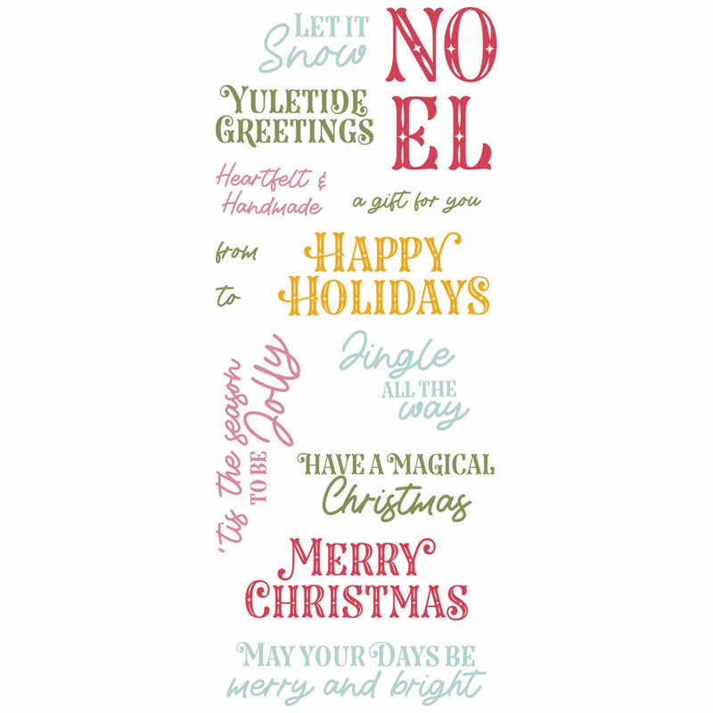 Afbeelding laden in galerijviewer, Sizzix • clear stamps set greetings of the season 13pcs
