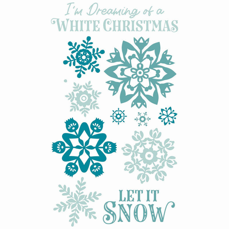 Afbeelding laden in galerijviewer, Sizzix • clear stamp set white christmas 12pcs
