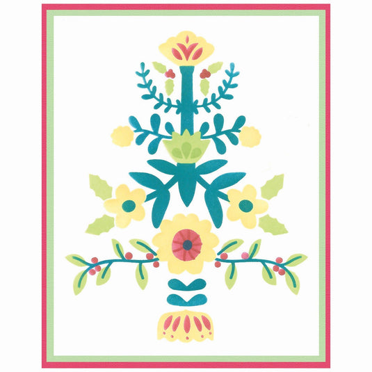 Sizzix • layered stencils a6 folk tree 4pcs