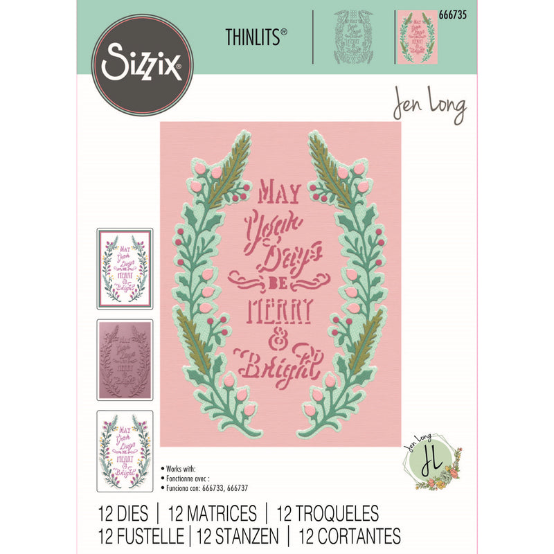 Afbeelding laden in galerijviewer, Sizzix • thinlits die set merry bright nr.2 12pcs
