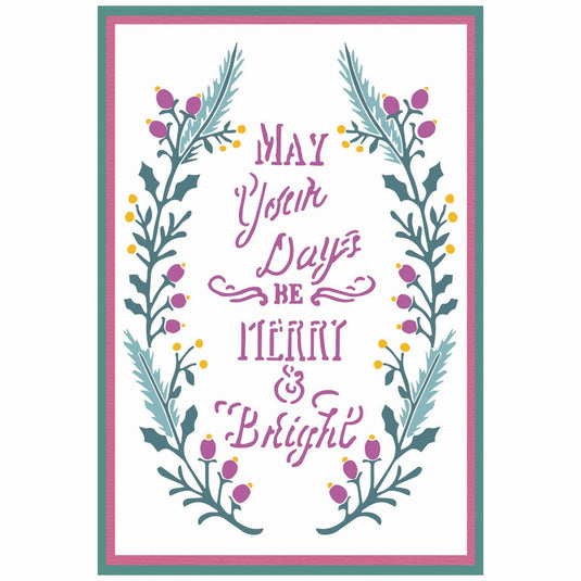 Sizzix • layered stencils a6 merry bright 4pcs