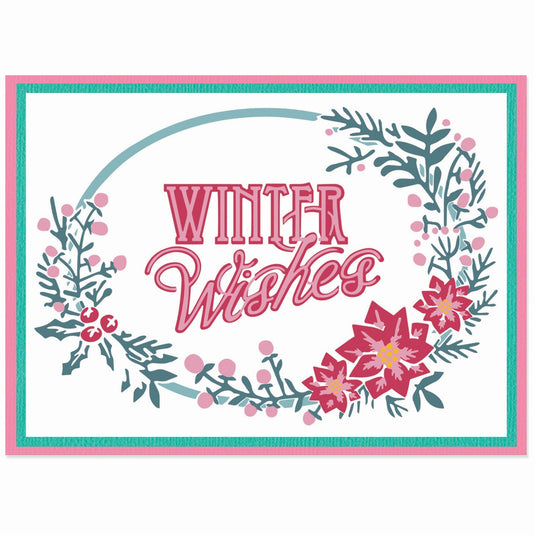 Sizzix • layered stencils a6 winter wishes nr.3 4pcs