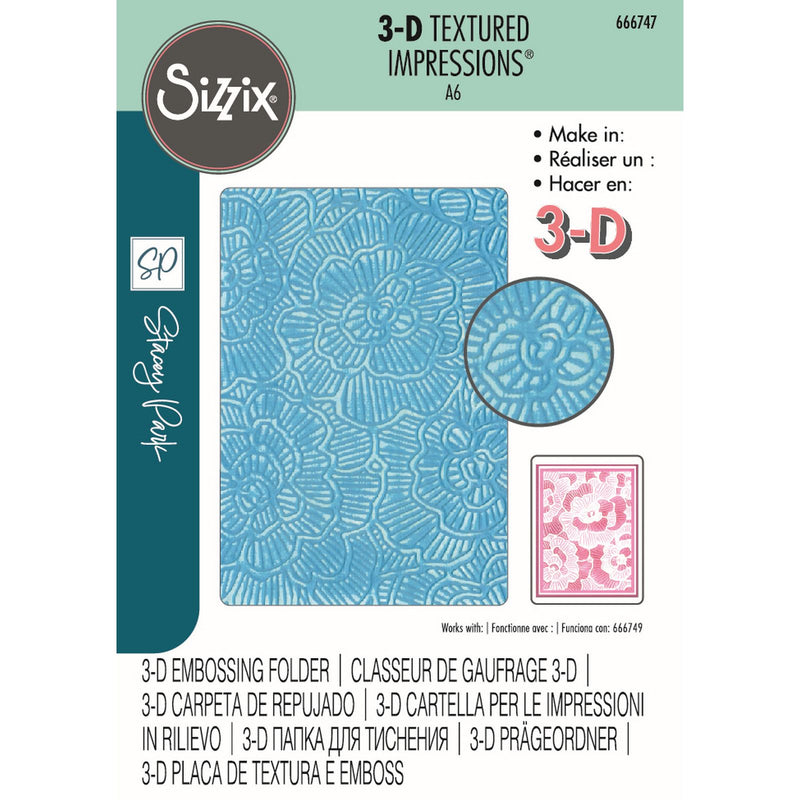 Afbeelding laden in galerijviewer, Sizzix • cosmopolitan 3d textured impressions embossing folder sunday in the park

