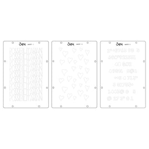 Sizzix • studio stamps set 13pcs 3pcs stencils possibilitarian by cat kerr