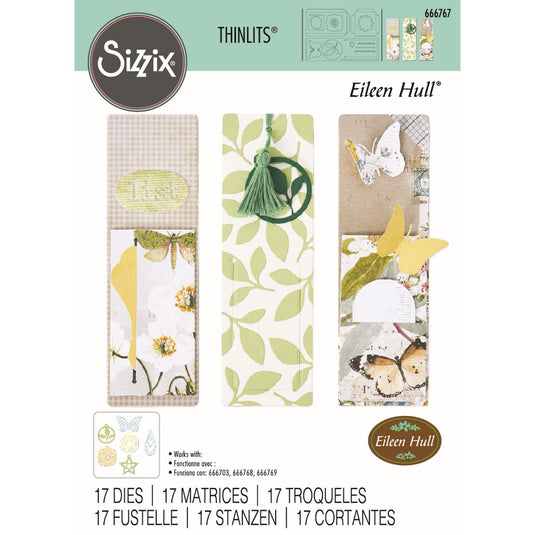 Sizzix • thinlits die set bookmark, pockets toppers 17pcs
