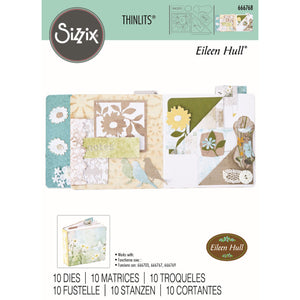 Sizzix • thinlits die set floral pocket paperclips 10pcs