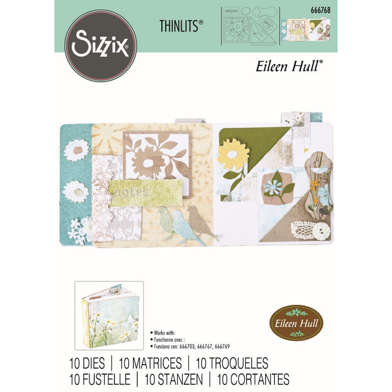 Afbeelding laden in galerijviewer, Sizzix • thinlits die set floral pocket paperclips 10pcs
