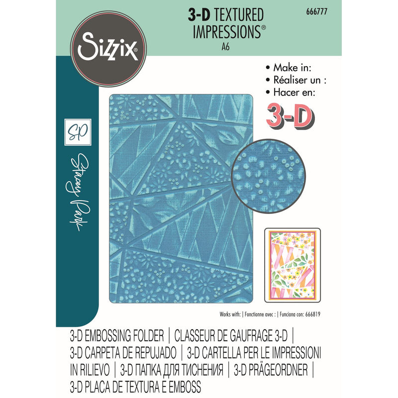 Afbeelding laden in galerijviewer, Sizzix • 3d textured impressions embossing folder fragmented floral
