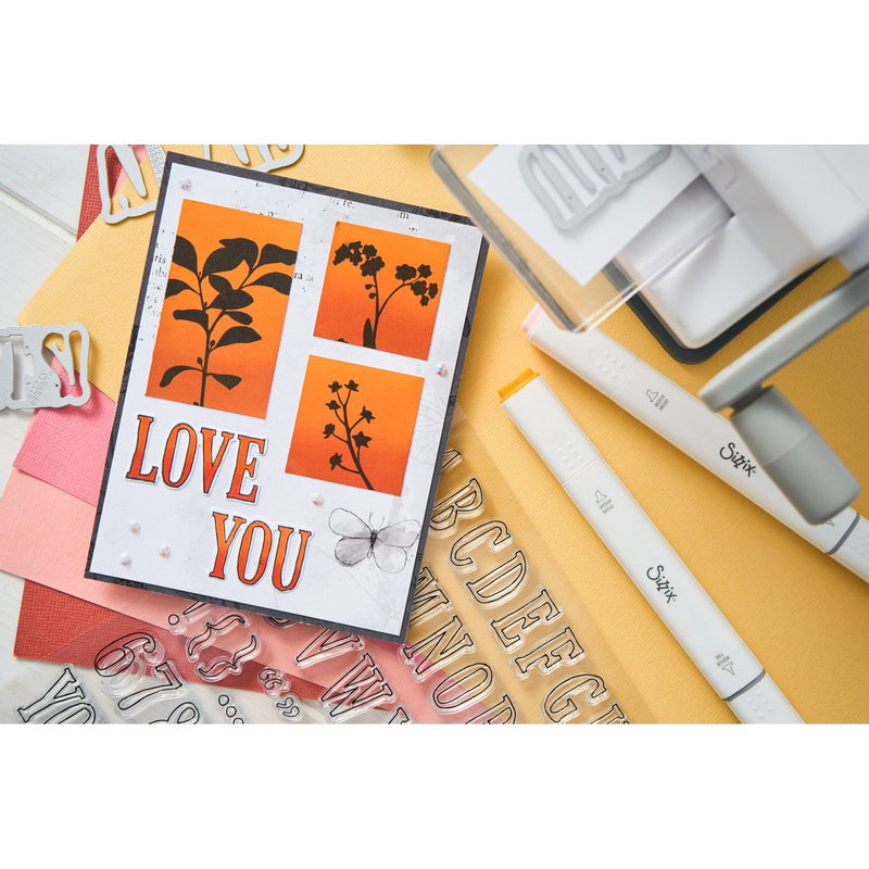 Afbeelding laden in galerijviewer, Sizzix • framelits die set fine line alpha 02 45pcs
