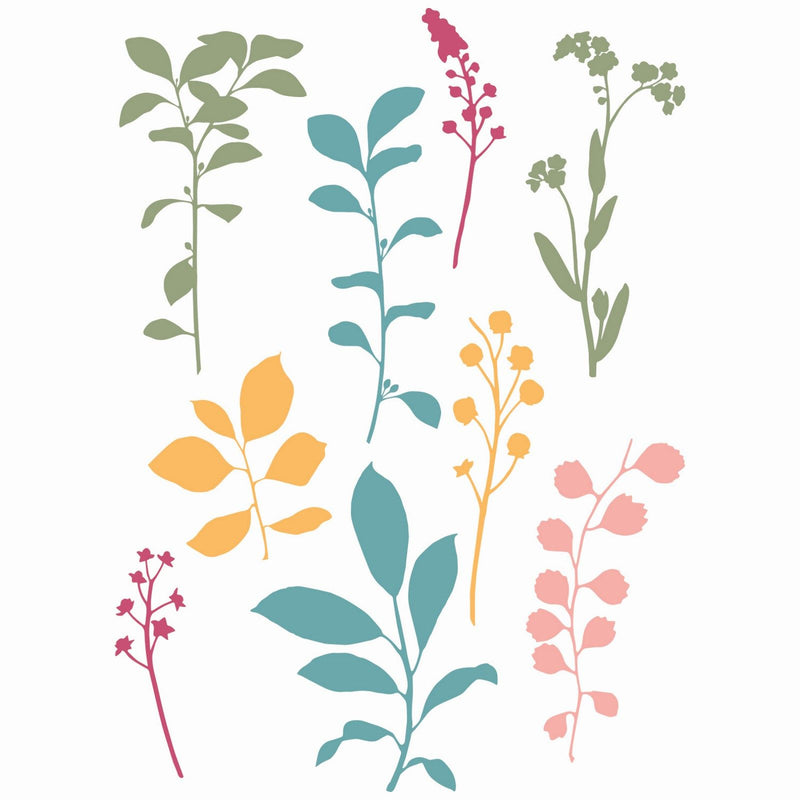 Afbeelding laden in galerijviewer, Sizzix • clear stamps set fine stems 01 9pcs
