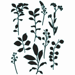 Sizzix • clear stamps set fine stems 01 9pcs
