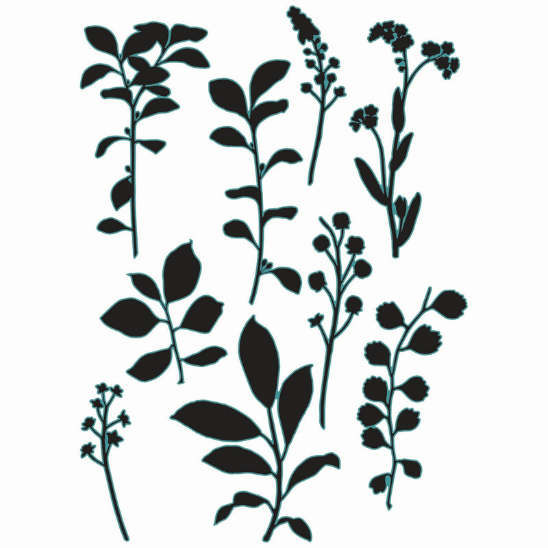 Afbeelding laden in galerijviewer, Sizzix • clear stamps set fine stems 01 9pcs
