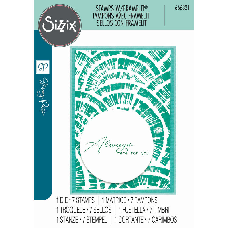 Afbeelding laden in galerijviewer, Sizzix • creative coordinations clear stamps with framelits radiance 8pcs

