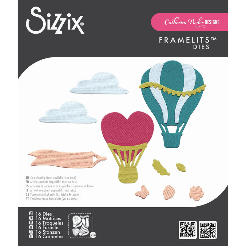 Afbeelding laden in galerijviewer, Sizzix • framelits die set 16pcs up and away nr2 by catherine pooler
