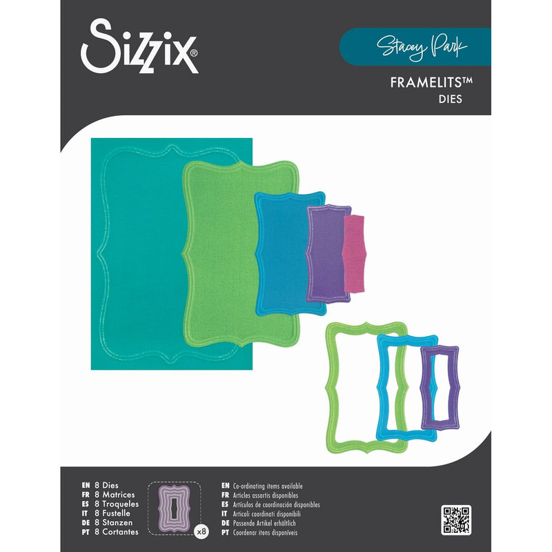 Afbeelding laden in galerijviewer, Sizzix • framelits die set 8pcs - framelits reversed doris dotted top note by stacey park
