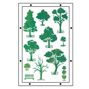 Sizzix • studio clear stamps set 20pcs 3pcs stencils city life by vic hollins