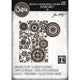 Sizzix • multi level textured impressions embossing folder vault gears by tim holtz