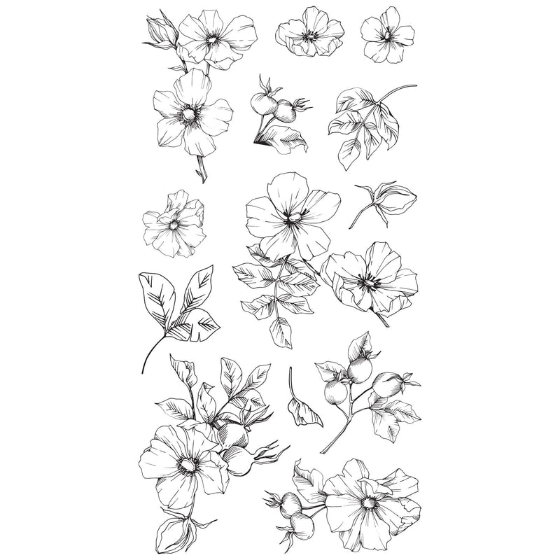Afbeelding laden in galerijviewer, Sizzix • clear stamps set 13pcs wildflower botanicals

