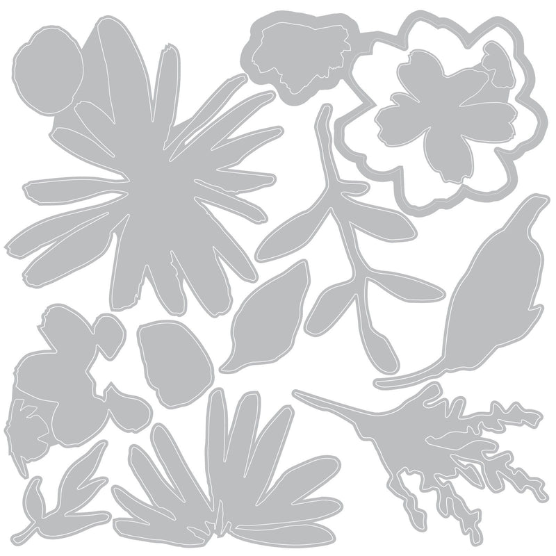 Afbeelding laden in galerijviewer, Sizzix • 2d embossing folder thinlit set vault floristry 11pcs by tim holtz
