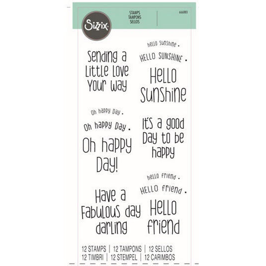 Sizzix • clear stamps set 12pcs sending a little love