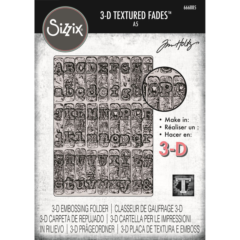 Afbeelding laden in galerijviewer, Sizzix • 3-d texture fades embossing folder typewriter large a5 by tim holtz
