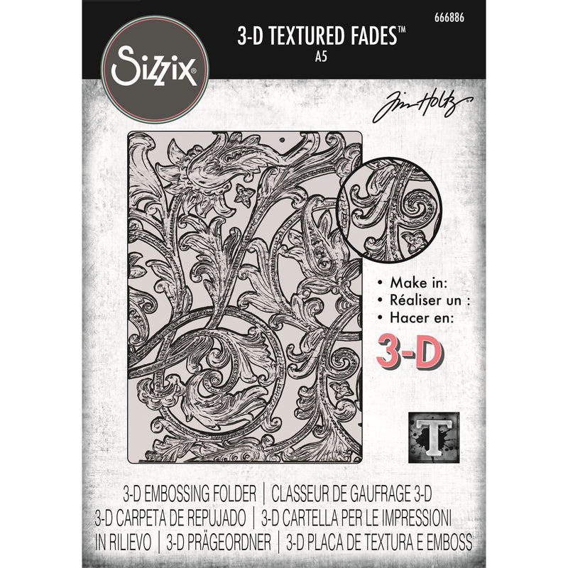 Afbeelding laden in galerijviewer, Sizzix • 3-d texture fades embossing folder entangled large a5 by tim holtz
