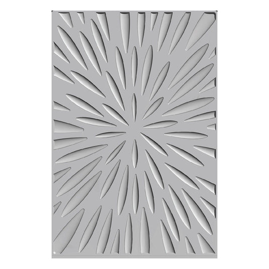 Sizzix • 3-d tief a6 stencil burst of bright by stacey park
