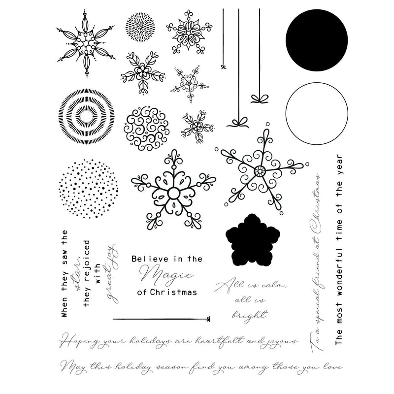 Afbeelding laden in galerijviewer, Sizzix • a5 clear stamp set 25pcs 1pcs framelits holiday bits and bobs by stacey park

