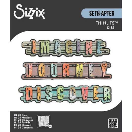 Sizzix • thinlits die set 28pcs word wafers