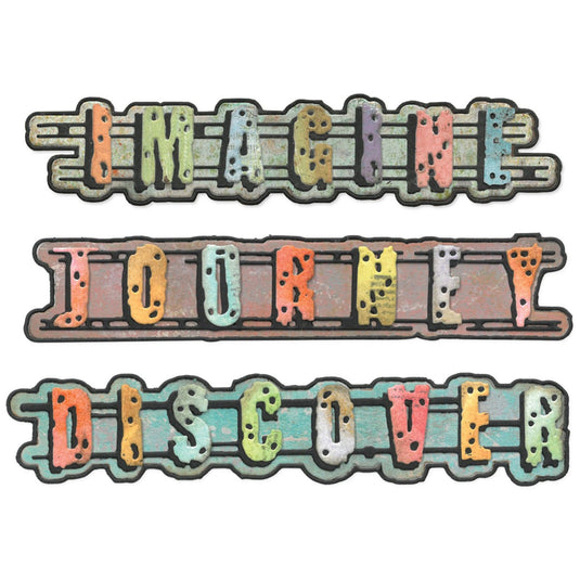 Sizzix • thinlits die set 28pcs word wafers