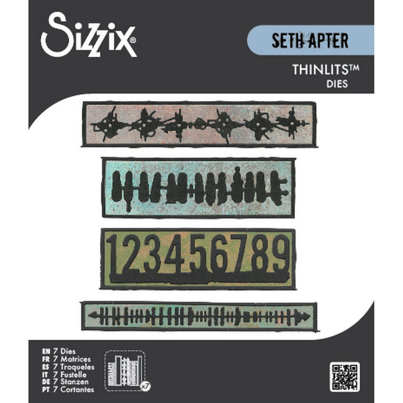 Afbeelding laden in galerijviewer, Sizzix • thinlits die set 7pcs borderlines by seth apter
