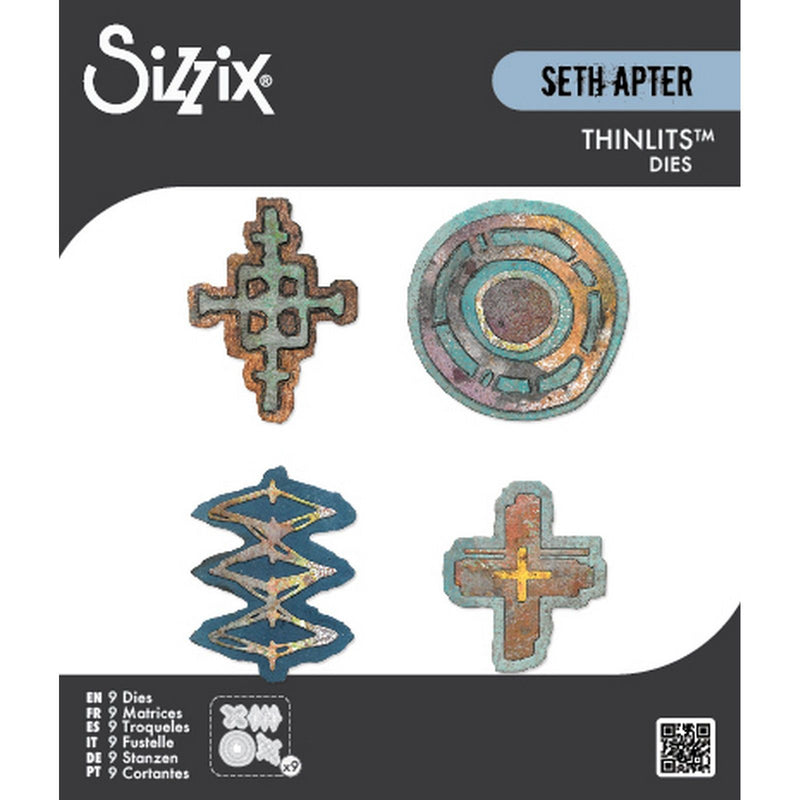 Afbeelding laden in galerijviewer, Sizzix • thinlits die set 9pcs roundabouts by seth apter
