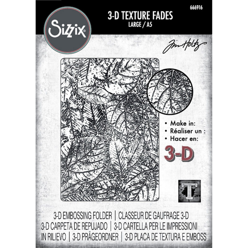 Afbeelding laden in galerijviewer, Sizzix • 3-d texture fades embossing folder foliage a5 by tim holtz
