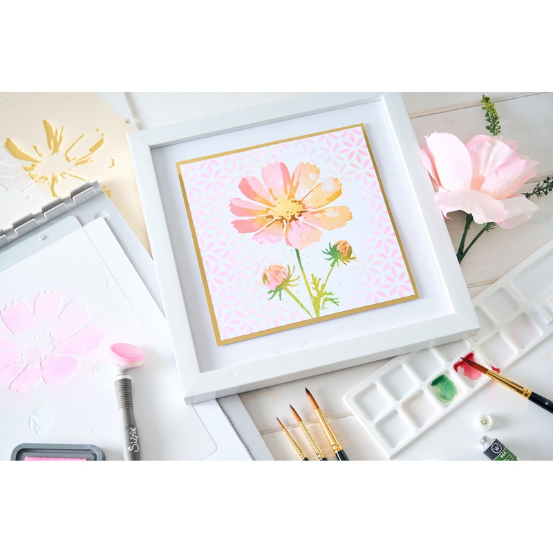 Afbeelding laden in galerijviewer, Sizzix • layered stencils 4pcs cosmo by willow wolfe
