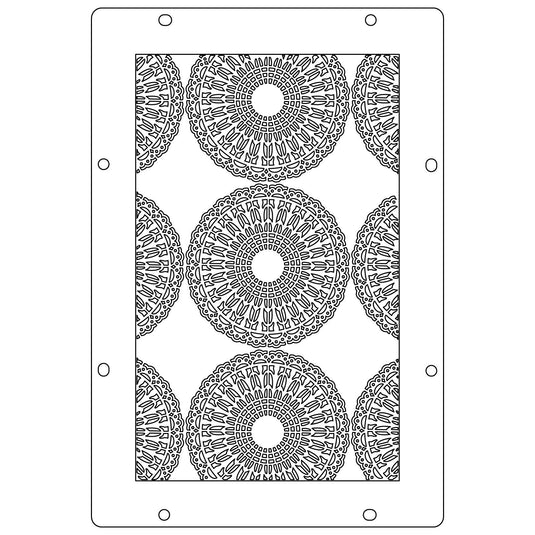 Sizzix • studio: a5 clear stamps 3pcs a5 stencils stitches by mark montano