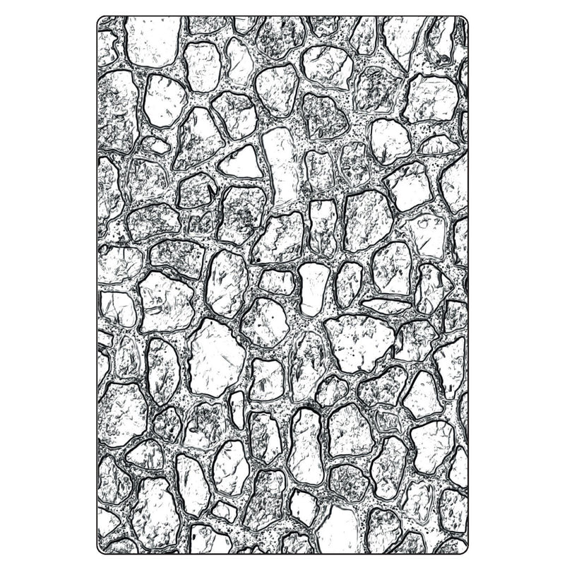 Afbeelding laden in galerijviewer, Sizzix • 3d texture fades embossing folder cobblestone large a5 by tim holtz
