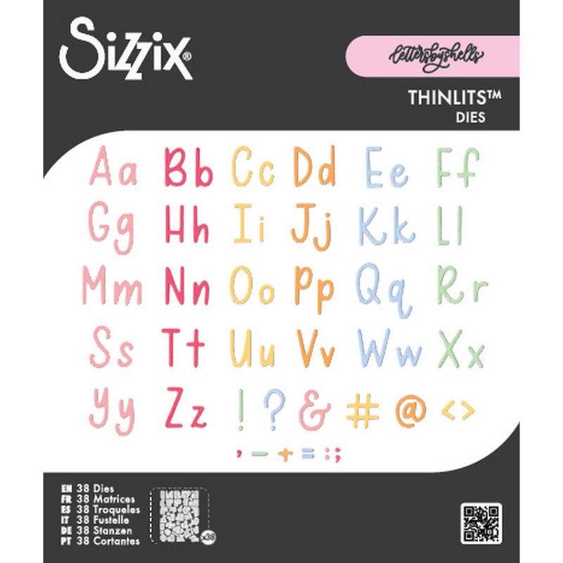 Afbeelding laden in galerijviewer, Sizzix • thinlits die set 37pcs simple letters by letters by shells
