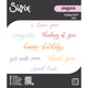 Sizzix • thinlits die set 11pcs common greetings by letters by shells