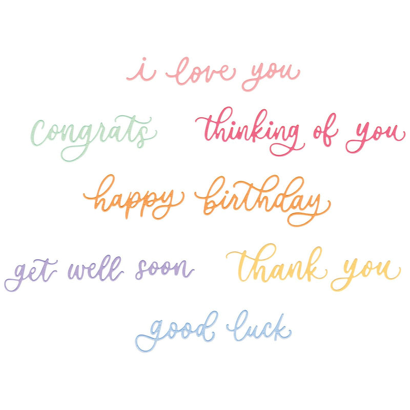 Afbeelding laden in galerijviewer, Sizzix • thinlits die set 11pcs common greetings by letters by shells
