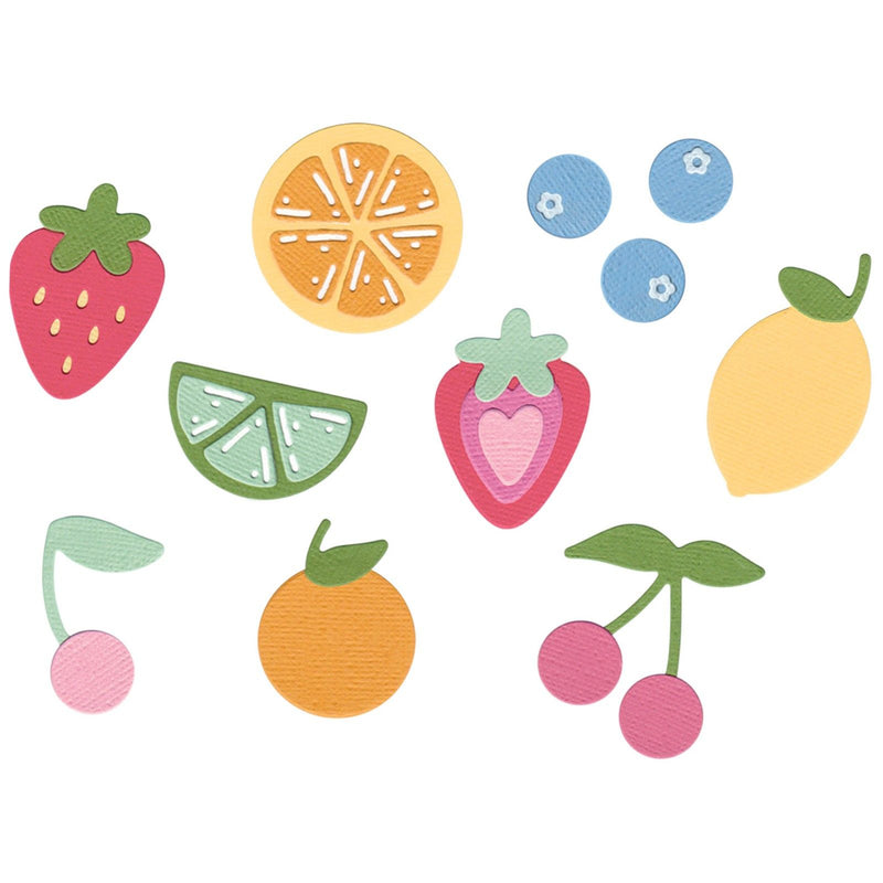 Afbeelding laden in galerijviewer, Sizzix • thinlits die set 17pcs fruit doodles by letters by shells
