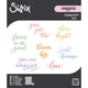 Sizzix • thinlits die set 16pcs cheerful phrases by letters by shells