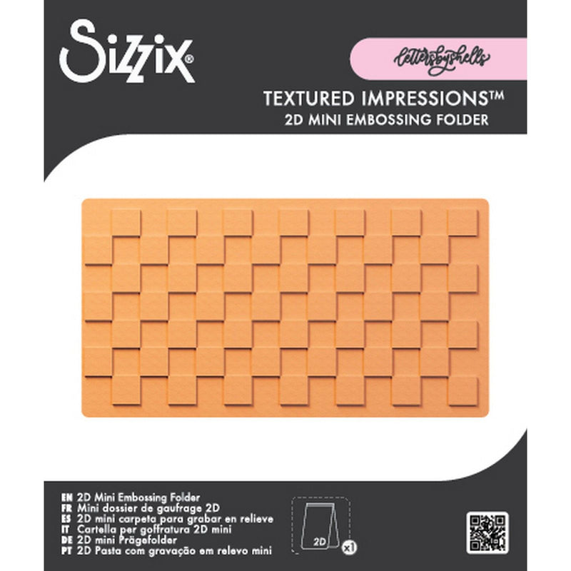 Afbeelding laden in galerijviewer, Sizzix • 2d mini embossing folder checkered pattern by letters by shells

