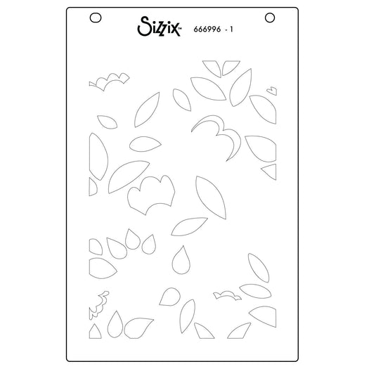 Sizzix • layered stencils a6 happy garden nr.2 by catherine pooler 4pcs