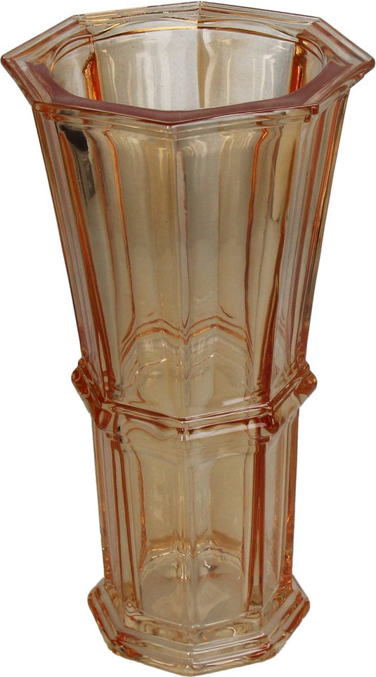 Hd collection vaas glas oranje 15x15x28cm