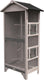 Flamingo volière cottage nevada grijs – houten volière voor buiten binnen – 78x57x157,5 cm – vogelkooi hout