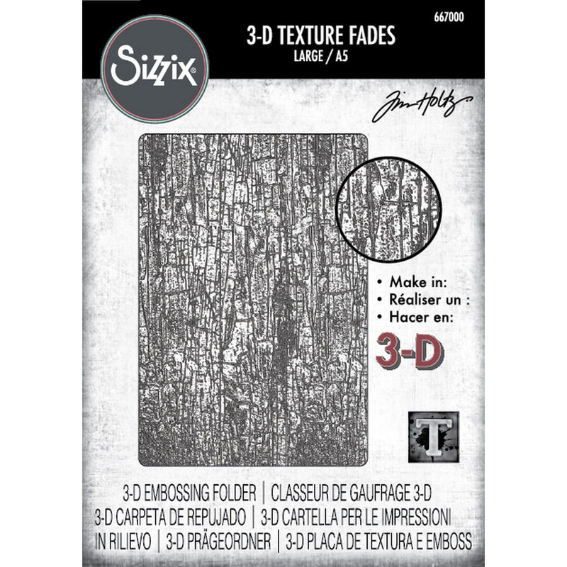 Afbeelding laden in galerijviewer, Sizzix • 3-d texture fades embossing folder cracked a5 by tim holtz
