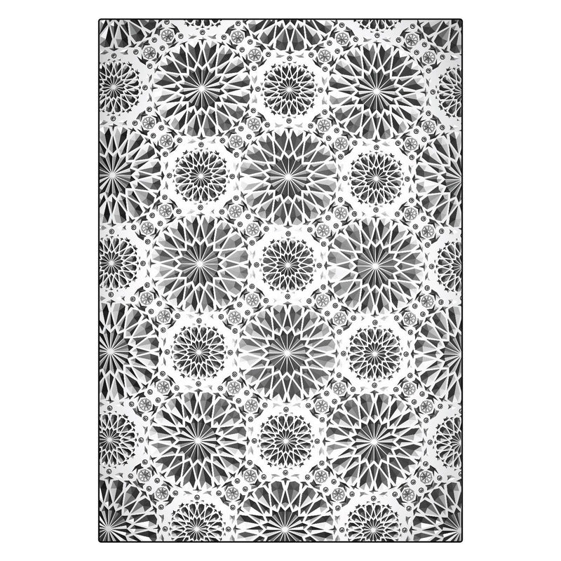 Afbeelding laden in galerijviewer, Sizzix • 3-d texture fades embossing folder kaleidoscope a5 by tim holtz
