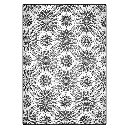 Sizzix • 3-d texture fades embossing folder kaleidoscope a5 by tim holtz